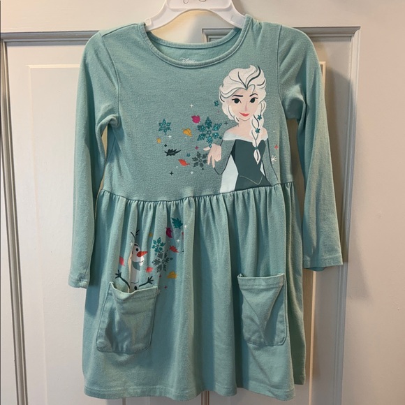 Disney Frozen Elsa Long Sleeve Casual Dress 3T - Picture 1 of 6
